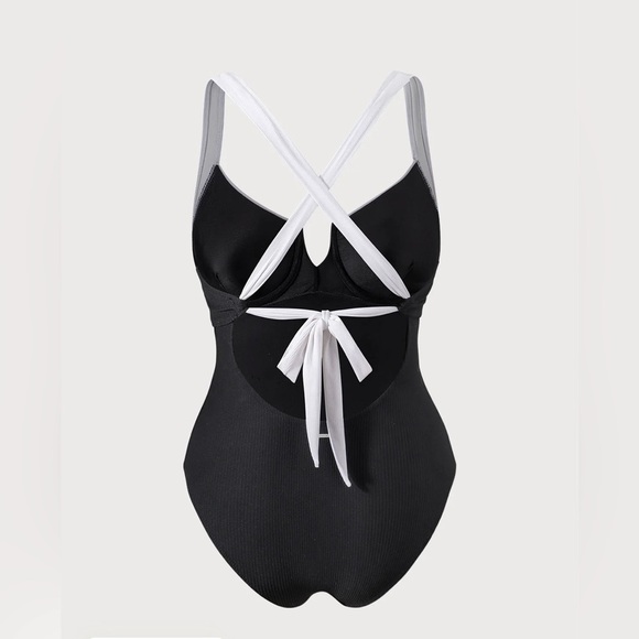 Berlook Black and White Women's Swimsuit Sz 1X/16 nwt , 013 - Picture 6 of 8